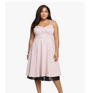 Retro pink polka dot dress